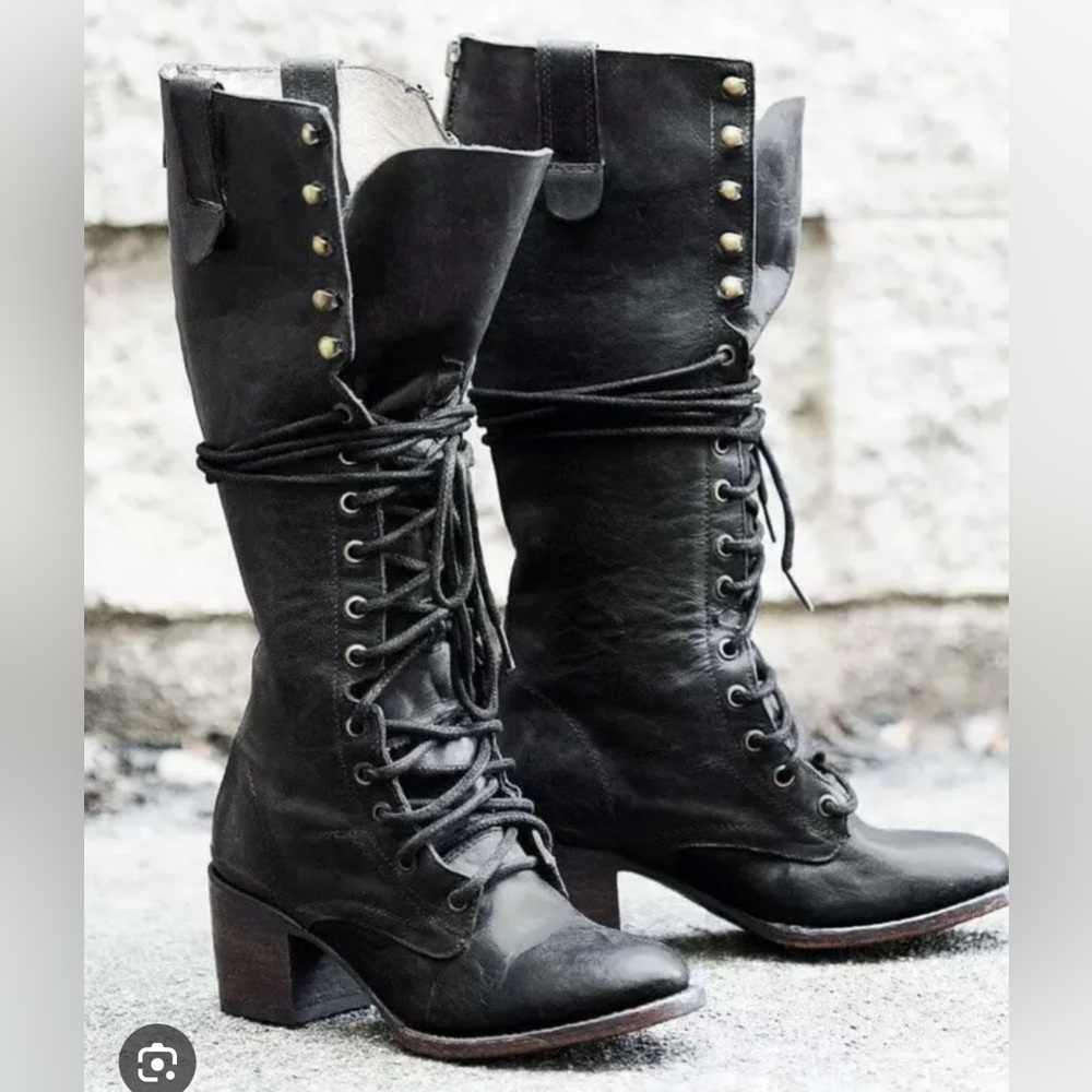 Freebird Granny Boots Black Sz 8